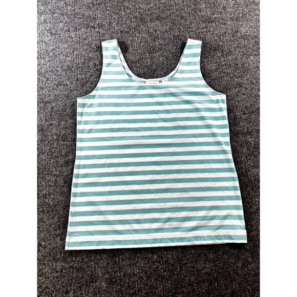 Chico's Tank Top Women 1 Teal and white stripes NWT - Picture 1 of 6
